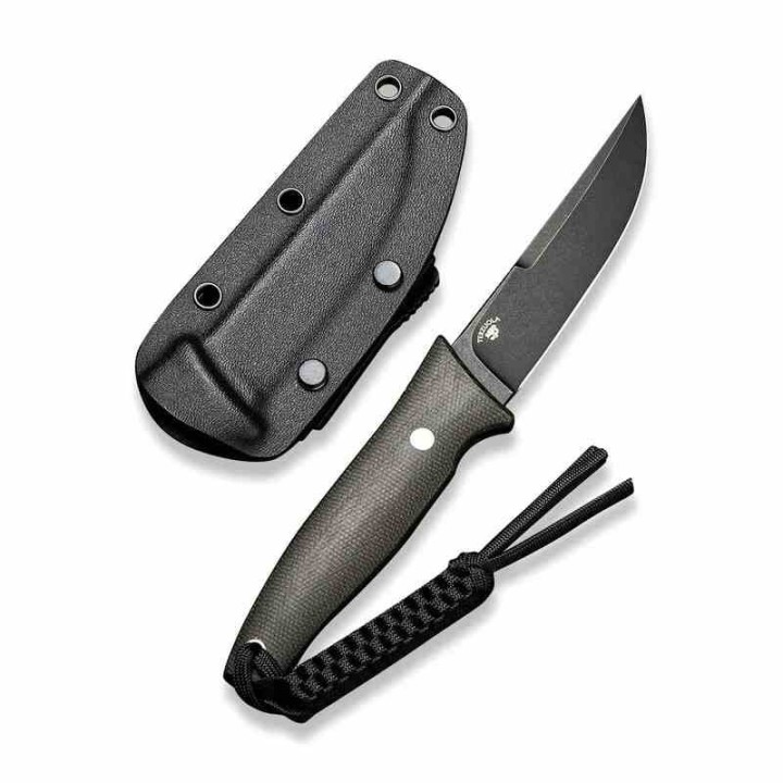 Couteau CIVIVI Tamashii Dark Green Lame Acier D2 Black Manche Micarta Etui Kydex CIVC190464 - Livraison Gratuite