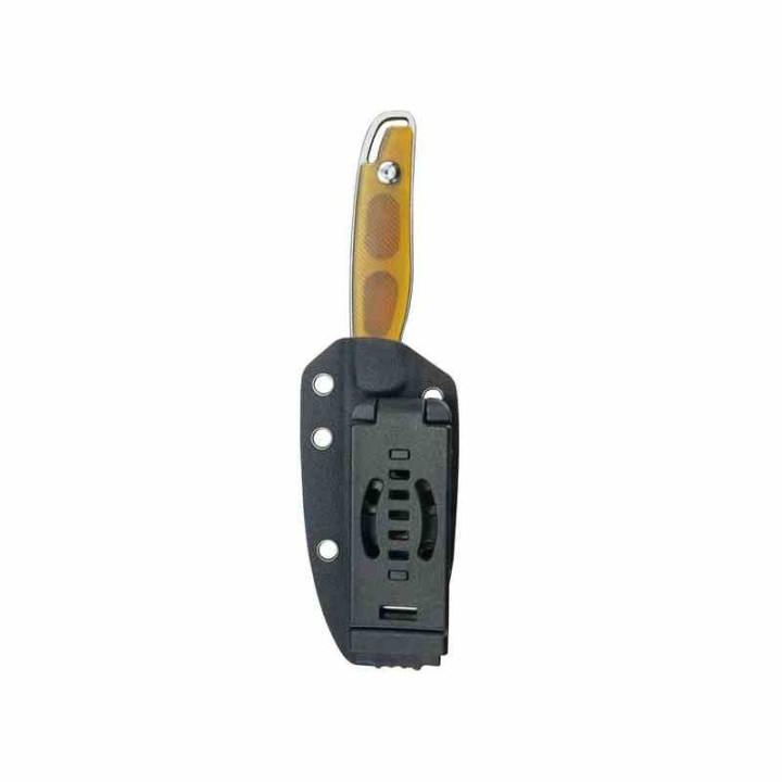 Couteau Kubey Dust Devil Yellow Manche Ultem Lame Acier 14C28N Beadblast Etui Kydex KUB357C - Livraison Gratuite