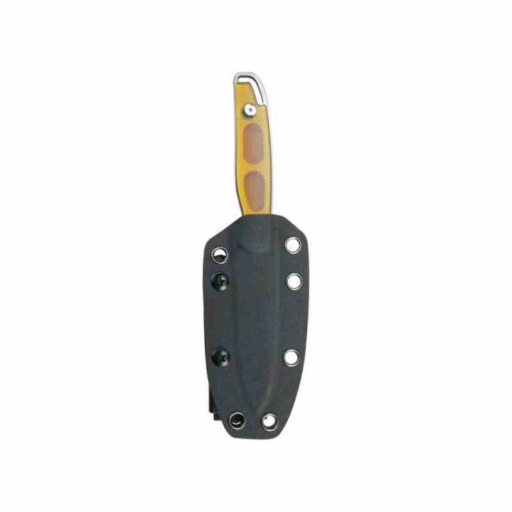 Couteau Kubey Dust Devil Yellow Manche Ultem Lame Acier 14C28N Beadblast Etui Kydex KUB357C - Livraison Gratuite