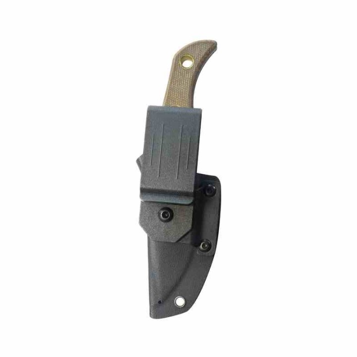 Couteau Kubey Willumsen DP Hunter Brown Manche Micarta Lame Acier 14C28N Beadblast Etui Kydex KUB376B - Livraison Gratuite
