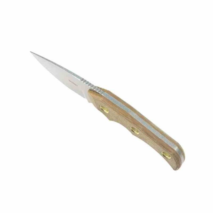 Couteau Kubey Willumsen DP Hunter Brown Manche Micarta Lame Acier 14C28N Beadblast Etui Kydex KUB376B - Livraison Gratuite