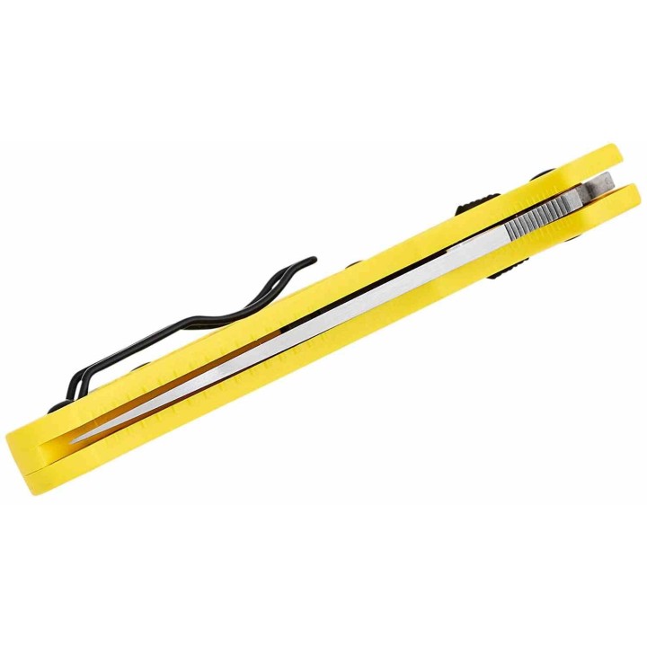 Couteau Spyderco Manix 2 Salt Yellow Lame Acier CPM-MagnaCut Manche FRN Bearing Lock USA SC101PYL2 - Livraison Gratuite