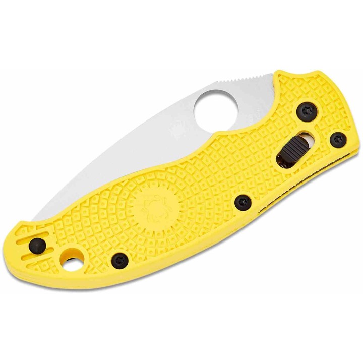 Couteau Spyderco Manix 2 Salt Yellow Lame Acier CPM-MagnaCut Manche FRN Bearing Lock USA SC101PYL2 - Livraison Gratuite