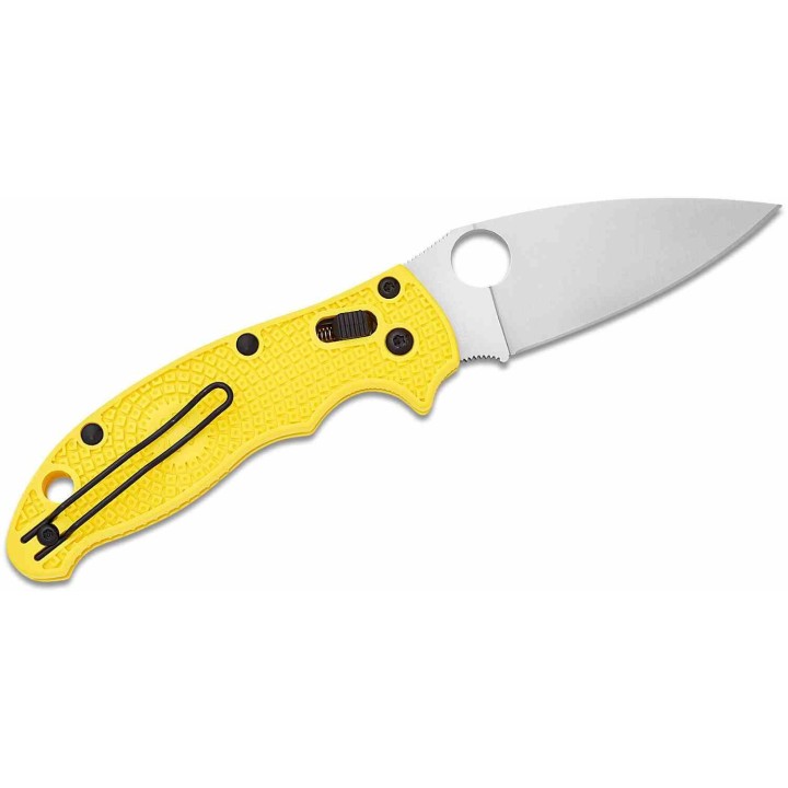 Couteau Spyderco Manix 2 Salt Yellow Lame Acier CPM-MagnaCut Manche FRN Bearing Lock USA SC101PYL2 - Livraison Gratuite