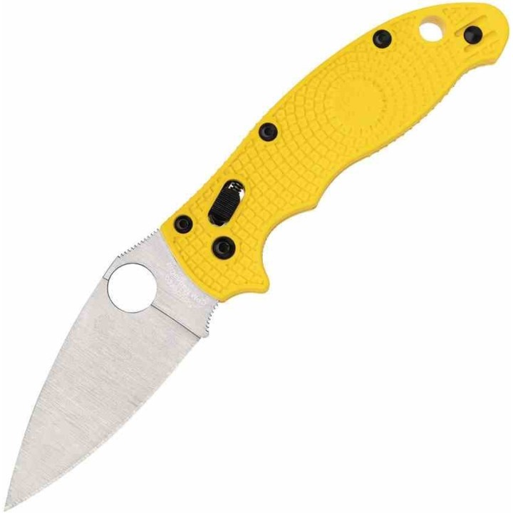 Couteau Spyderco Manix 2 Salt Yellow Lame Acier CPM-MagnaCut Manche FRN Bearing Lock USA SC101PYL2 - Livraison Gratuite