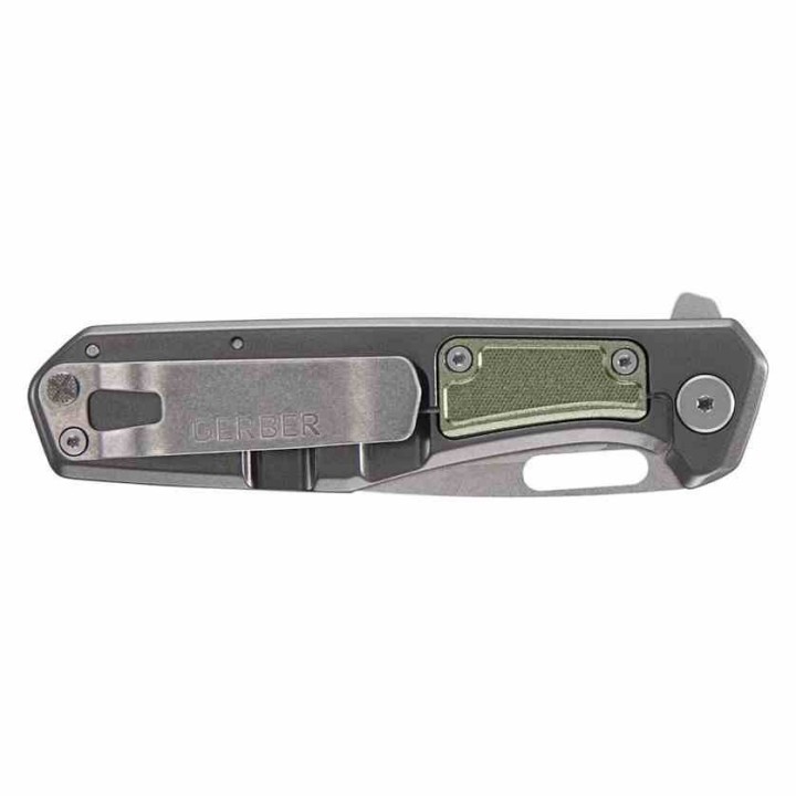  Couteau Gerber Minisada Green Manche Aluminium Lame Acier D2 Framelock Clip G1067466 - Livraison Gratuite