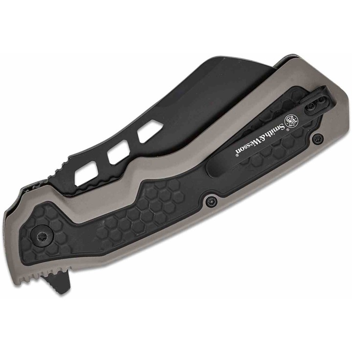 Couteau Smith&Wesson Extraction & Evasion Lame Cleaver Acier 8Cr13MoV Manche Alu Liner Lock Clip SW1208414 - Livraison Gratuite