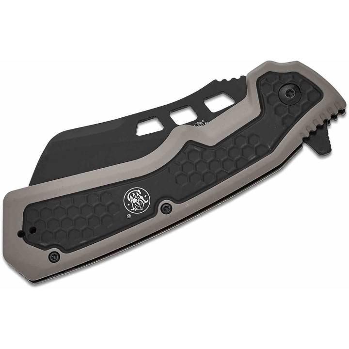 Couteau Smith&Wesson Extraction & Evasion Lame Cleaver Acier 8Cr13MoV Manche Alu Liner Lock Clip SW1208414 - Livraison Gratuite