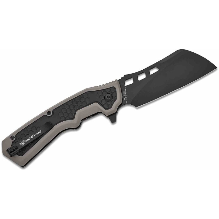 Couteau Smith&Wesson Extraction & Evasion Lame Cleaver Acier 8Cr13MoV Manche Alu Liner Lock Clip SW1208414 - Livraison Gratuite
