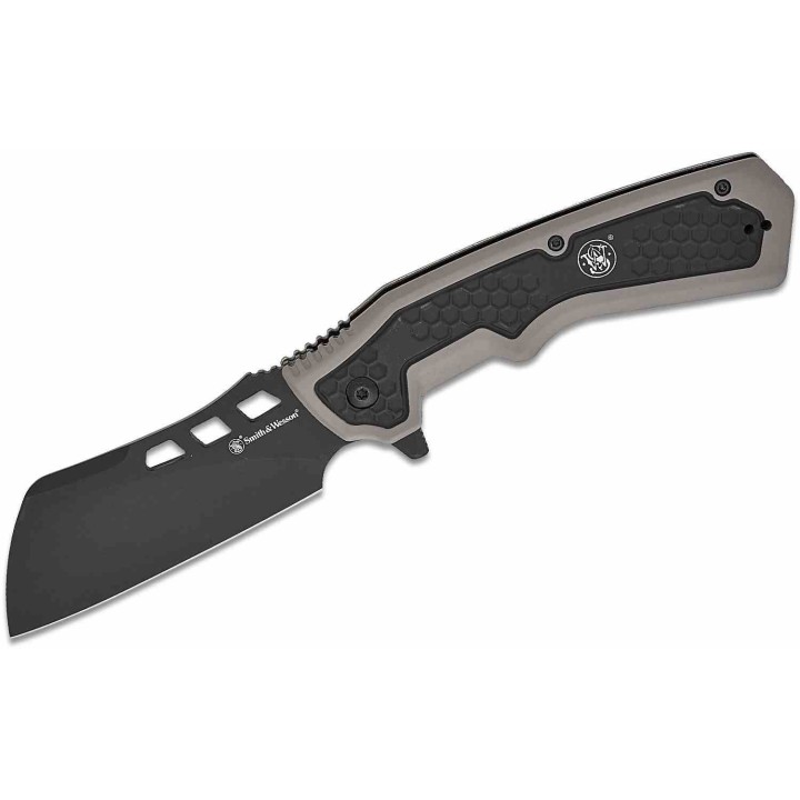 Couteau Smith&Wesson Extraction & Evasion Lame Cleaver Acier 8Cr13MoV Manche Alu Liner Lock Clip SW1208414 - Livraison Gratuite