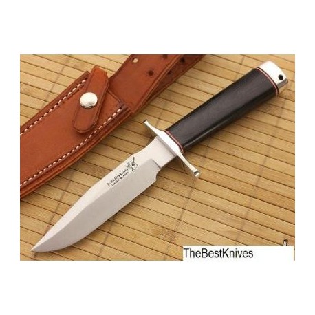 Couteau Blackjack Model 5 Black Acier A2 Manche Micarta Etui Cuir Made In USA BCB5BM - Livraison Gratuite