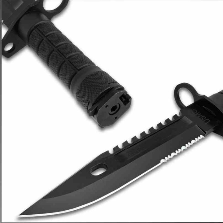 Couteau USMC M-9 Combat Knife Bayonet Lame Acier Inox Manche TPU Etui Nylon UC3531 - Livraison Gratuite