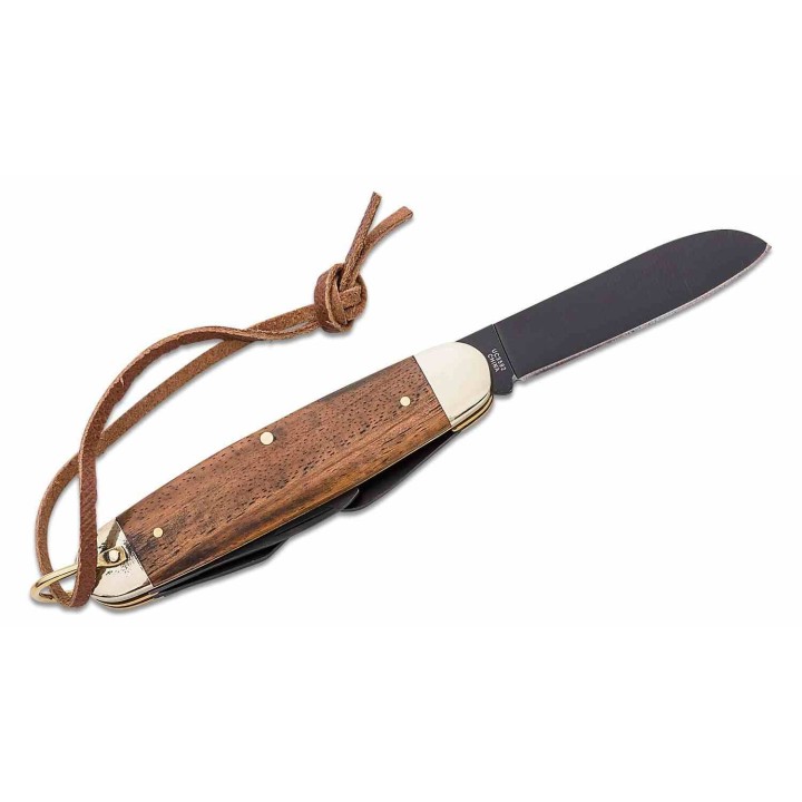 Couteau United Cutlery Bushmaster Ranger Scout Manche Bois 4 Lames Acier Inox Slipjoint UC3592 - Livraison Gratuite