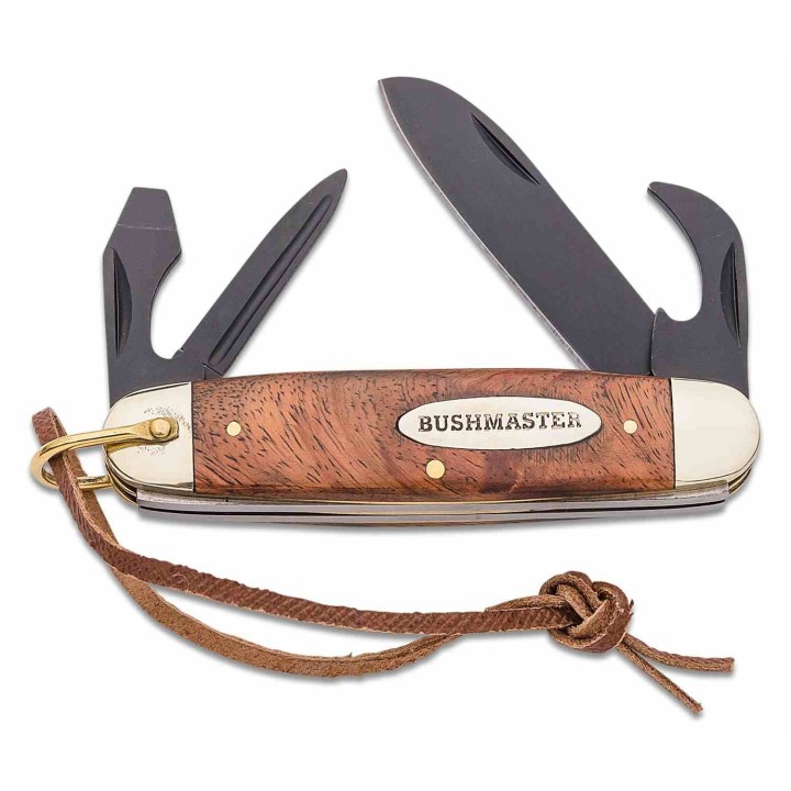 Couteau United Cutlery Bushmaster Ranger Scout Manche Bois 4 Lames Acier Inox Slipjoint UC3592 - Livraison Gratuite