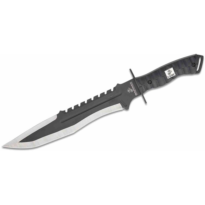 Couteau United Cutlery USMC Bulldog Bowie Lame Acier 3Cr13 Manche Polypropylene Etui Nylon UC3616 - Livraison Gratuite