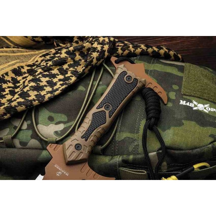 Epée United Cutlery USMC Desert Ops Spartan Sword Lame Acier 3Cr13 Manche Tan TPR Etui Nylon UC3625 - Livraison Gratuite
