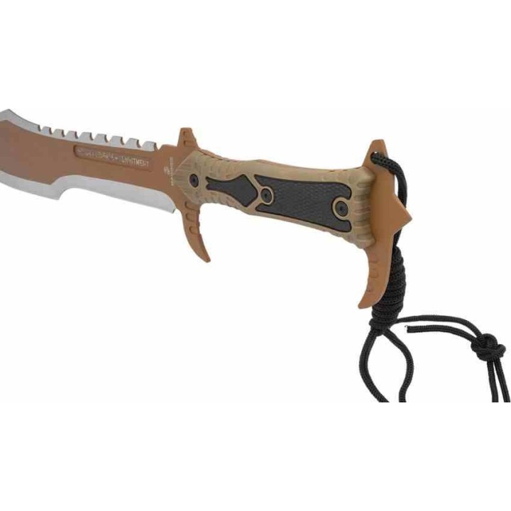 Epée United Cutlery USMC Desert Ops Spartan Sword Lame Acier 3Cr13 Manche Tan TPR Etui Nylon UC3625 - Livraison Gratuite
