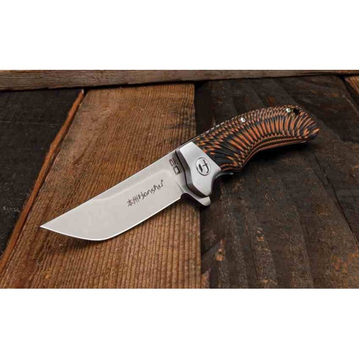 Couteau United Cutlery Honshu Sekyuriti Black/Orange Manche G10 Lame Acier D2 IKBS Linerlock Clip UC3634 - Livraison Gratuite