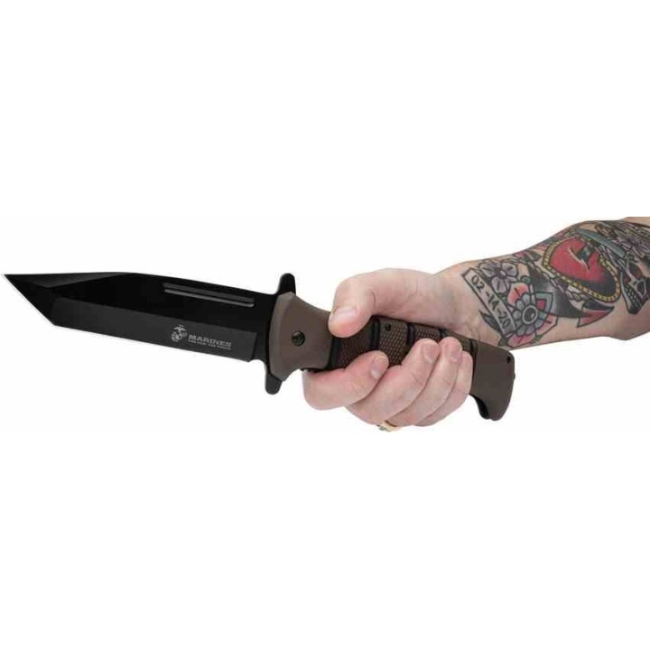 Couteau United Cutlery USMC Maximum A/O Lame Tanto 3Cr13 Manche Zytel Linerlock Clip UC3641 - Livraison Gratuite