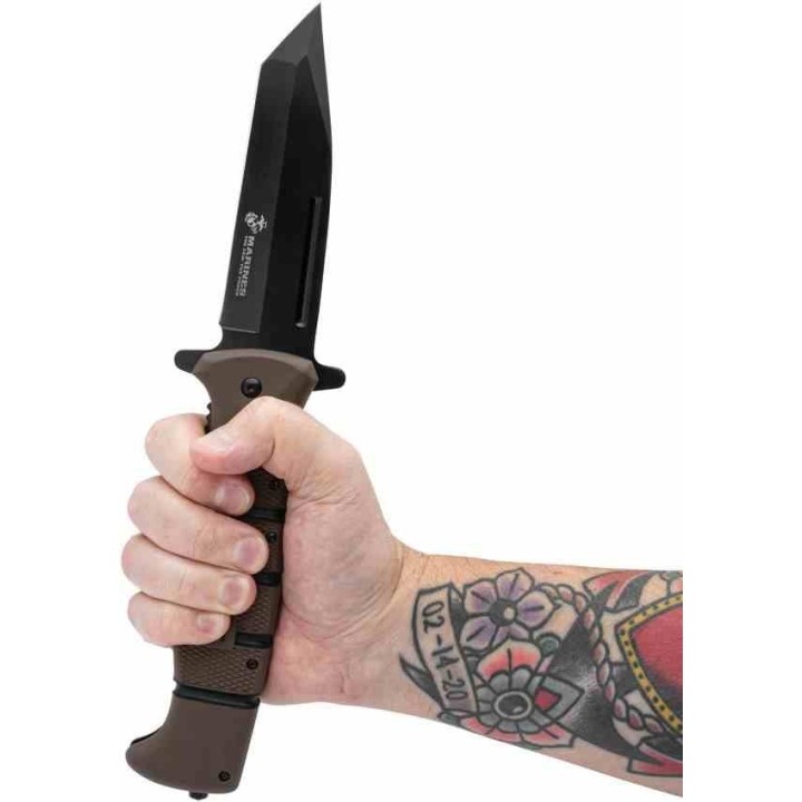 Couteau United Cutlery USMC Maximum A/O Lame Tanto 3Cr13 Manche Zytel Linerlock Clip UC3641 - Livraison Gratuite