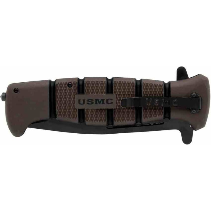 Couteau United Cutlery USMC Maximum A/O Lame Tanto 3Cr13 Manche Zytel Linerlock Clip UC3641 - Livraison Gratuite