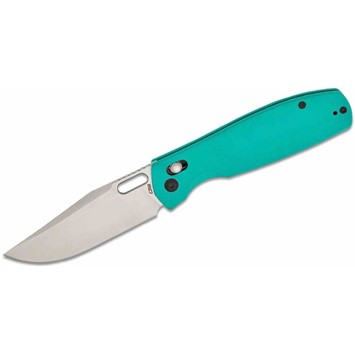 Couteau CJRB Prado Aqua Green Lame Acier AR-RPM9 Manche G10 IKBS Clip Crossbar Lock J1936AG - Livraison Gratuite