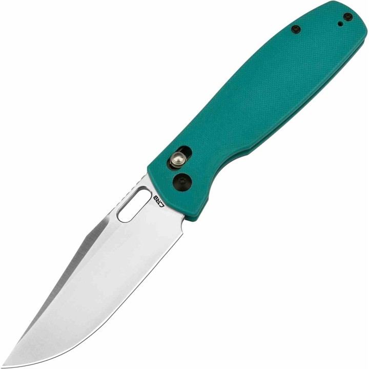 Couteau CJRB Prado Aqua Green Lame Acier AR-RPM9 Manche G10 IKBS Clip Crossbar Lock J1936AG - Livraison Gratuite
