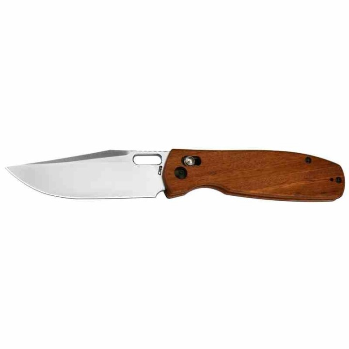 Couteau CJRB Prado Rosewood Lame Acier AR-RPM9 Manche Bois IKBS Clip Crossbar Lock J1936WD - Livraison Gratuite