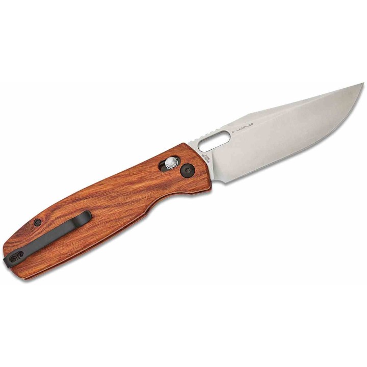 Couteau CJRB Prado Rosewood Lame Acier AR-RPM9 Manche Bois IKBS Clip Crossbar Lock J1936WD - Livraison Gratuite