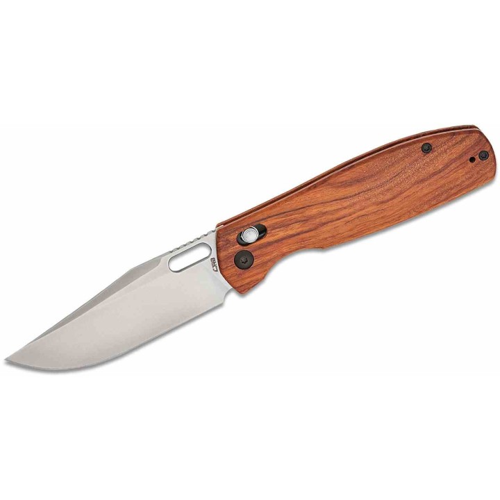 Couteau CJRB Prado Rosewood Lame Acier AR-RPM9 Manche Bois IKBS Clip Crossbar Lock J1936WD - Livraison Gratuite