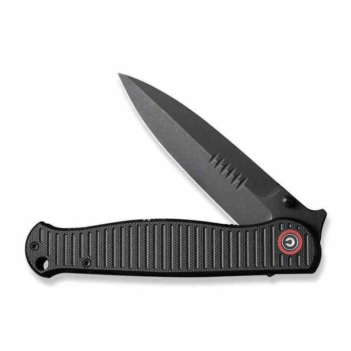 Couteau CIVIVI RS71 Dagger Black Lame Acier Nitro-V Blk Manche G10 IKBS Linerlock Clip CIVC230252 - Livraison Gratuite