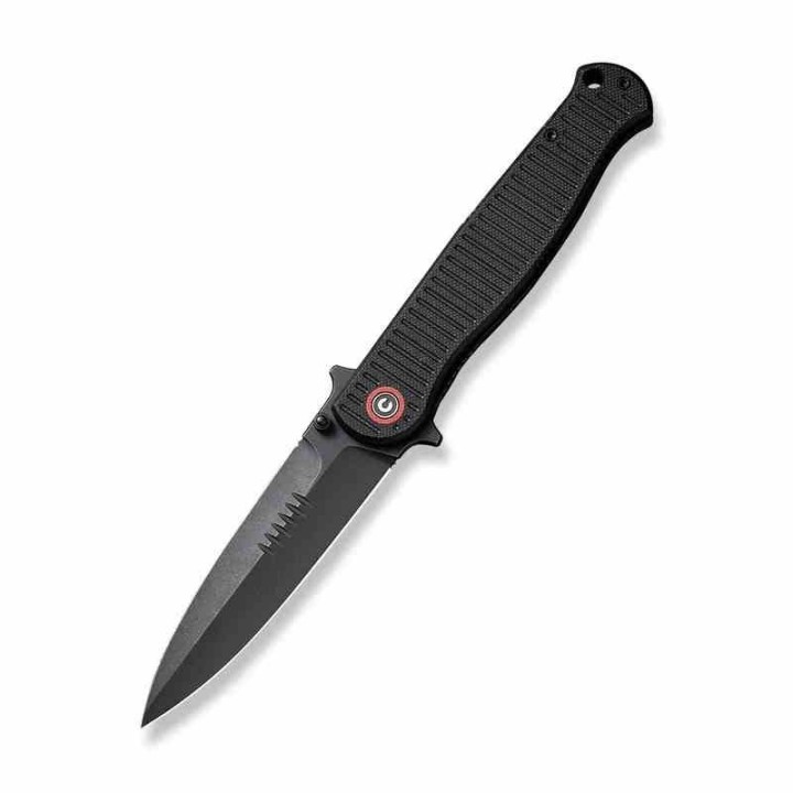Couteau CIVIVI RS71 Dagger Black Lame Acier Nitro-V Blk Manche G10 IKBS Linerlock Clip CIVC230252 - Livraison Gratuite