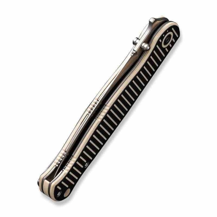 Couteau CIVIVI RS71 Dagger Ivory/Black Lame Acier Nitro-V Satin Manche G10 IKBS Linerlock Clip CIVC230251 - Livraison Gratuite