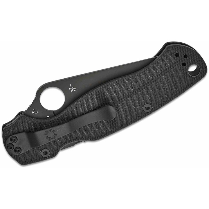 Couteau Spyderco Paramilitary 2 Salt CPM-MagnaCut Manche Black G10 Compession Lock Made USA SC81GMCBKP2 - Livraison Gratuite