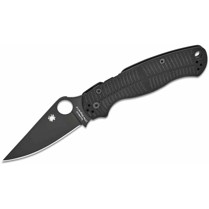 Couteau Spyderco Paramilitary 2 Salt CPM-MagnaCut Manche Black G10 Compession Lock Made USA SC81GMCBKP2 - Livraison Gratuite