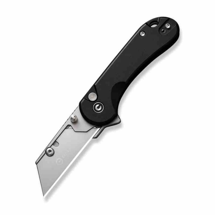 Couteau CIVIVI Elementum Utility Black Manche Aluminium Lame Acier 6Cr Button Lock Clip CIVC23039B1 - Livraison Gratuite
