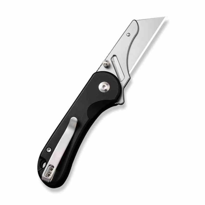 Couteau CIVIVI Elementum Utility Black Manche Aluminium Lame Acier 6Cr Button Lock Clip CIVC23039B1 - Livraison Gratuite