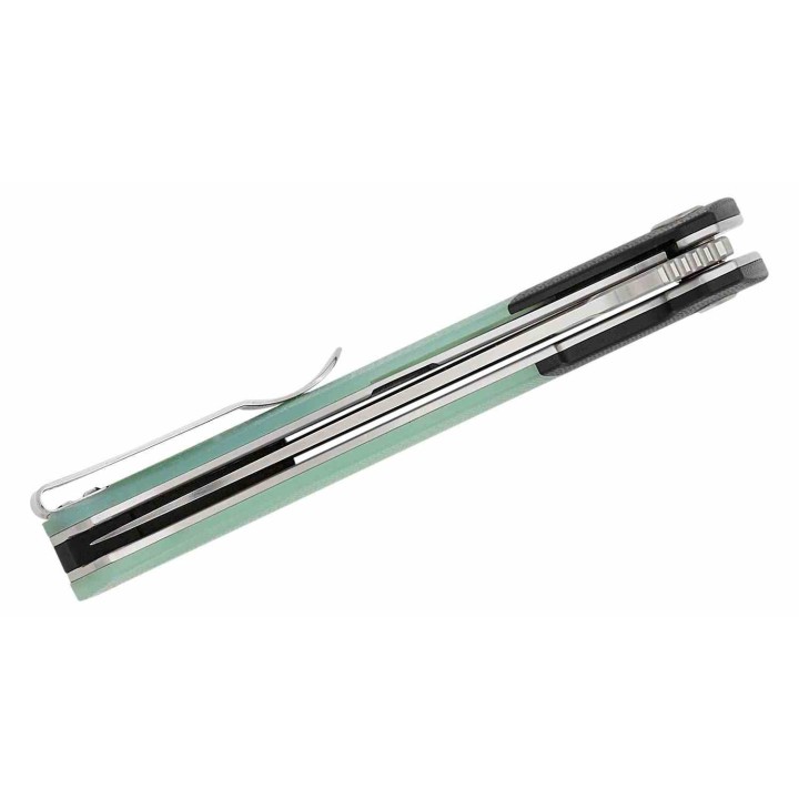Couteau Bestech Swordfish Jade/Black Lame Acier CPM-MagnaCut Manche G10 IKBS Linerlock Clip BTKG03L - Livraison Gratuite