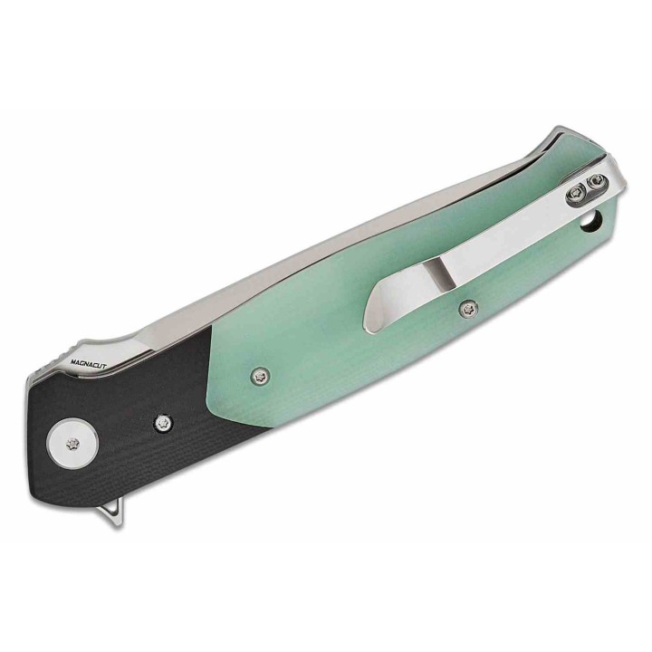Couteau Bestech Swordfish Jade/Black Lame Acier CPM-MagnaCut Manche G10 IKBS Linerlock Clip BTKG03L - Livraison Gratuite