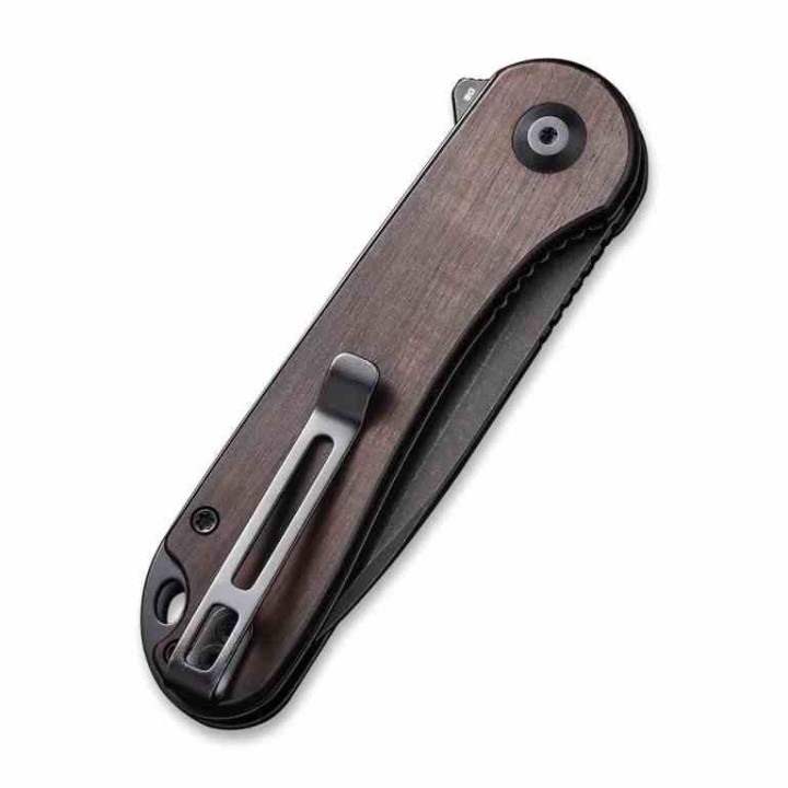 Couteau CIVIVI Elementum Ebony Manche Bois Lame Acier D2 Blk IKBS Linerlock CLip CIVC907W - Livraison Gratuite