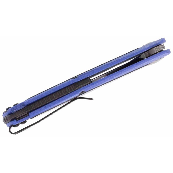 Couteau Kershaw Atmos Blue Manche G10/FCarbone Lame Acier 8Cr13MoV IKBS Clip Linerlock KS4037BLU - Livraison Gratuite
