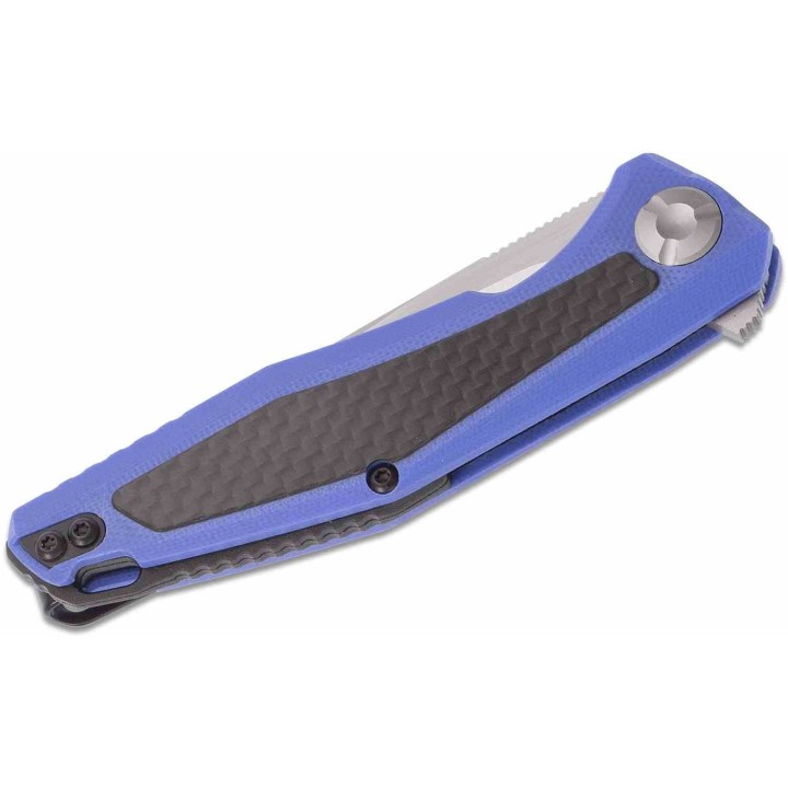 Couteau Kershaw Atmos Blue Manche G10/FCarbone Lame Acier 8Cr13MoV IKBS Clip Linerlock KS4037BLU - Livraison Gratuite