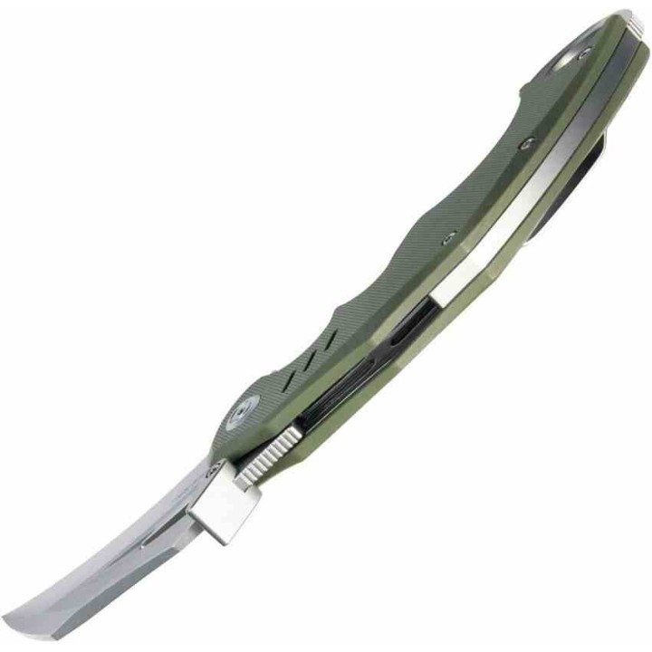 Couteau Kubey Wrath Karambit Green Manche G10 Lame Acier 14C28N IKBS Linerlock Clip KUB261B - Livraison Gratuite