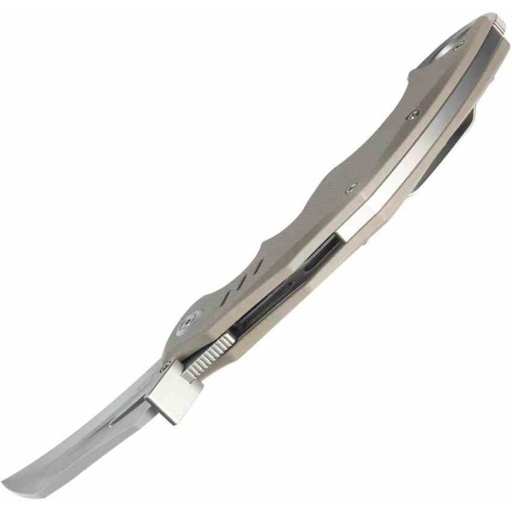 Couteau Kubey Wrath Karambit Tan Manche G10 Lame Acier 14C28N IKBS Linerlock Clip KUB261C - Livraison Gratuite