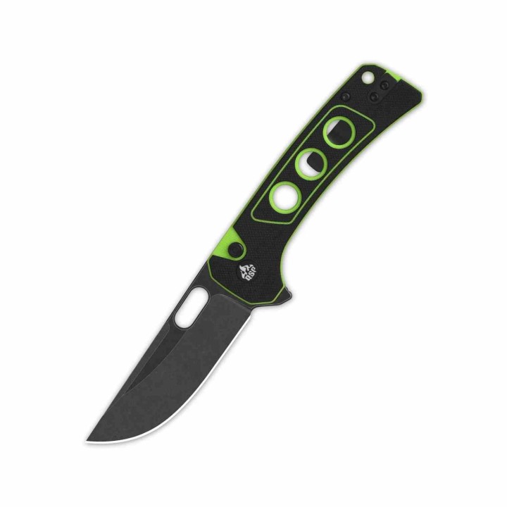 Couteau QSP Unicorn Black Neon Manche G10 Lame Acier 14C28N BLK IKBS Button Lock Clip QS156C2 - Livraison Gratuite