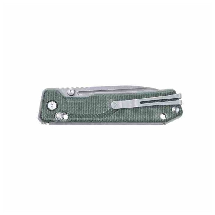 Couteau SRM Rubik Green Manche Micarta Lame Acier 14C28N Ambi Lock Clip SRM7228BMG - Livraison Gratuite
