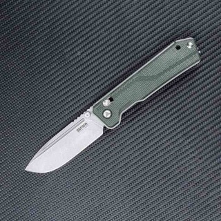 Couteau SRM Rubik Green Manche Micarta Lame Acier 14C28N Ambi Lock Clip SRM7228BMG - Livraison Gratuite