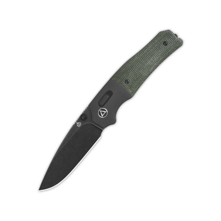 Couteau QSP Vault Green Manche Micarta/Alu Lame Acier 14C28N BLK IKBS Crossbar Lock Clip QS157B2 - Livraison Gratuite