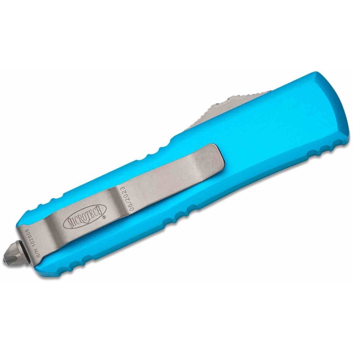 Couteau Microtech 232-5TQ UTX-85 AUTO OTF Lame Dague Serr Acier Premium Manche Turquoise USA MCT2325TQ - Livraison Gratuite