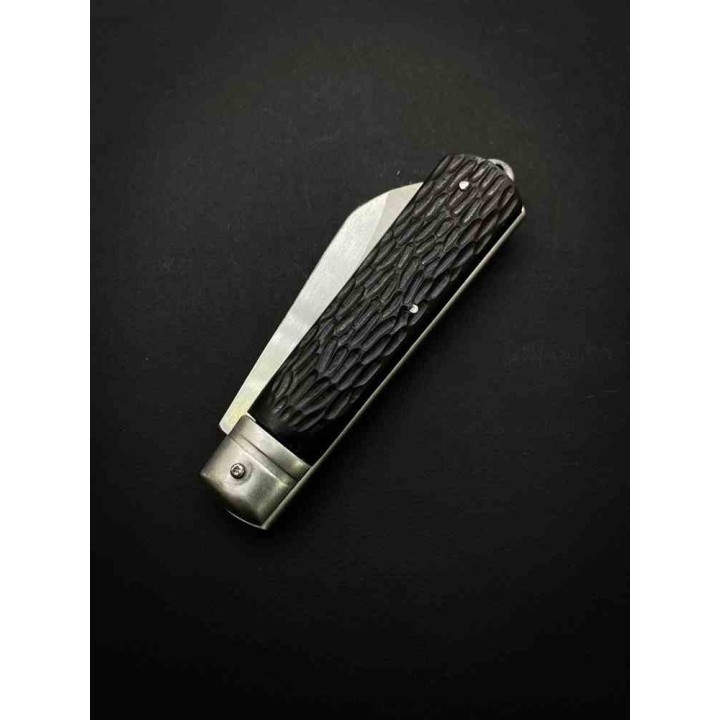 Couteau Kanetsune Slip Joint Craft Knife Lame Acier Carbone SK-4 Manche Plastique Made Japan KT404 - Livraison Gratuite